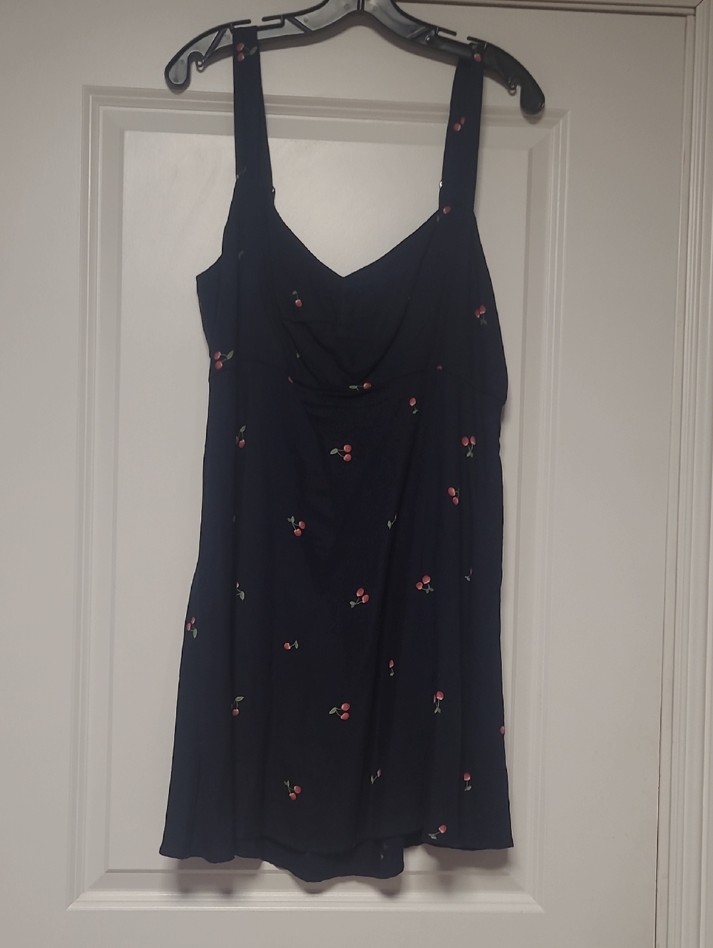 Old Navy Navy Dress with Red Cherry Print